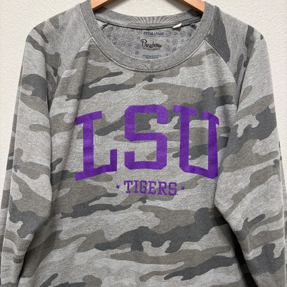 Pressbox Camo LSU Sweatshirt - Gray & Purple, XL - Picture 3 of 7